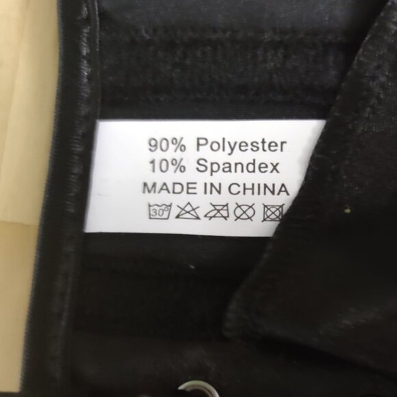 ๐ Black Sparkle Overbust Corset and Thong Set - Picture 8 of 9